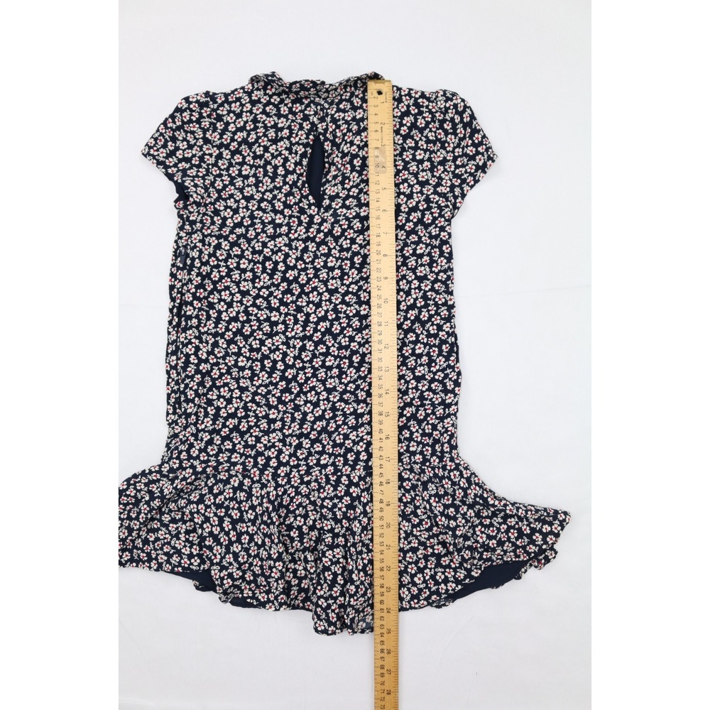Polo Ralph Lauren Dress Girls Sz 6 Blue Floral Fit Flare Button Lined Collared - Picture 12 of 13